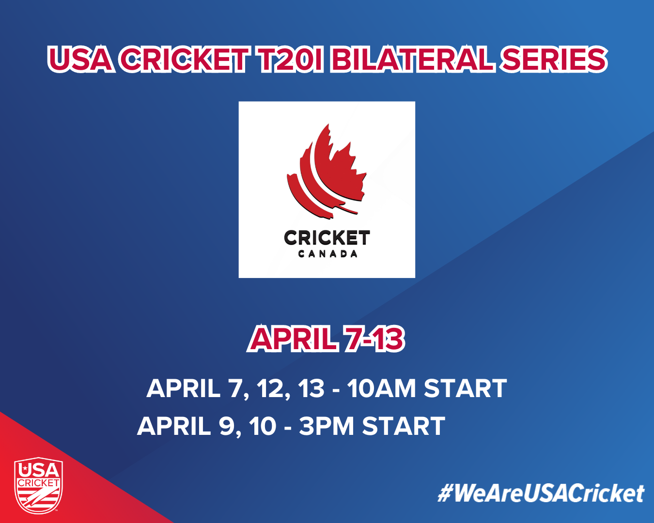 Media Accreditation for USA-CANADA T20I Bilateral